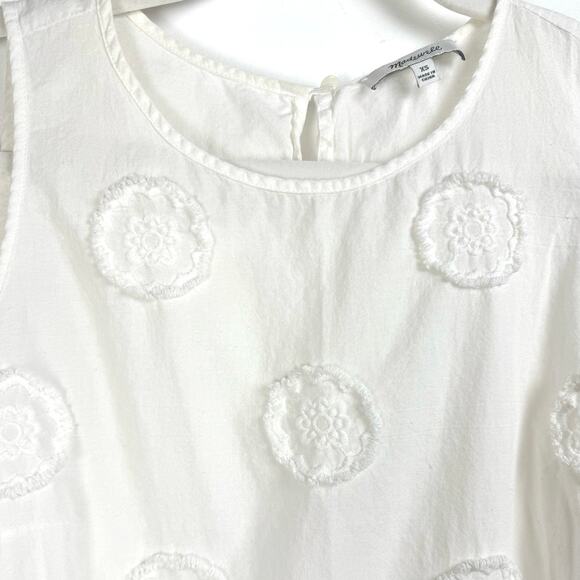 Madewell Embroidered Floral Blouse Cottagecore Preppy Coquette Bohemian Coastal - Picture 3 of 8